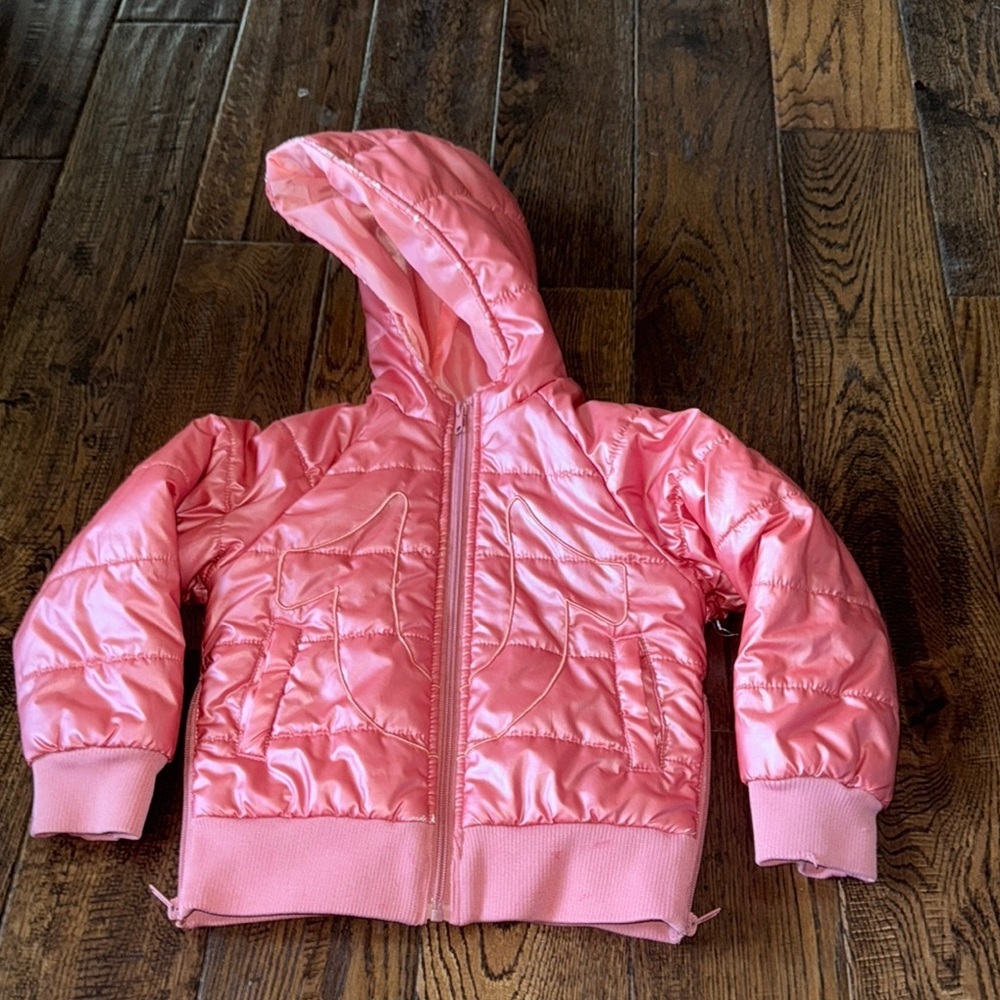 True Religion Pink Quilted Puffer Jacket